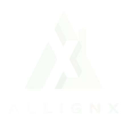 AllignX White Logo